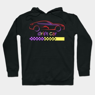 Drift Car Multicolor Hoodie